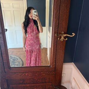 Hello Molly Pink Floral Maxi Dress